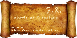 Faluvégi Krisztina névjegykártya