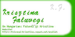 krisztina faluvegi business card